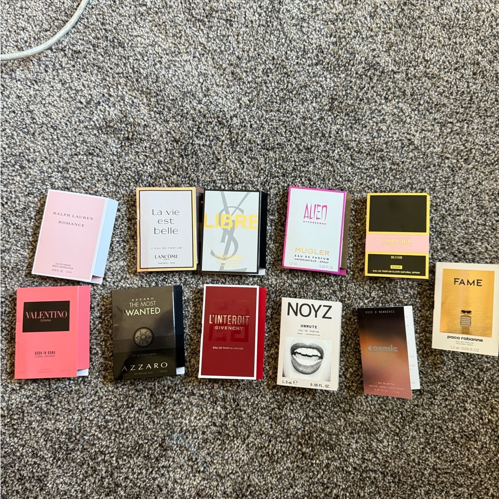 Designer Fragrance Sample Collection - Burberry, YSL, Lancome, Valentino & More